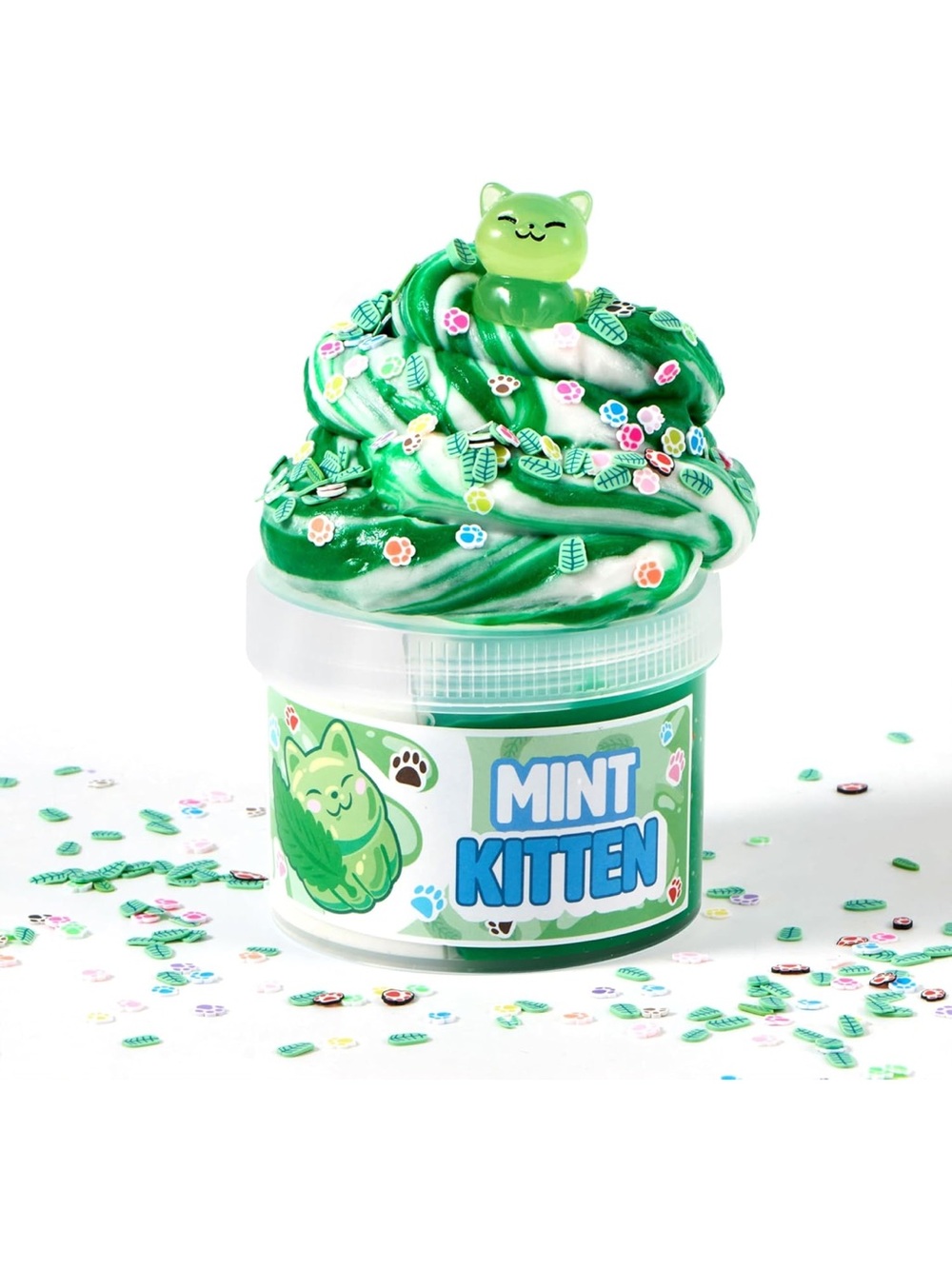 Mint Kitten Butter Slime 8oz